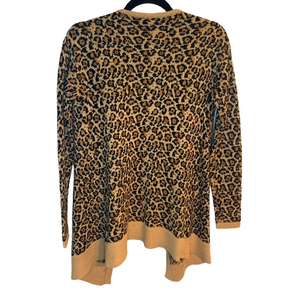 Adam Levine Women’s Small Animal Print Leopard Cardigan Sweater - Picture 7 of 8